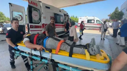 Üzerine Demir Parçası Düşen İşçi Yaralandı