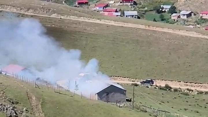Yayla  Evinde Yangın
