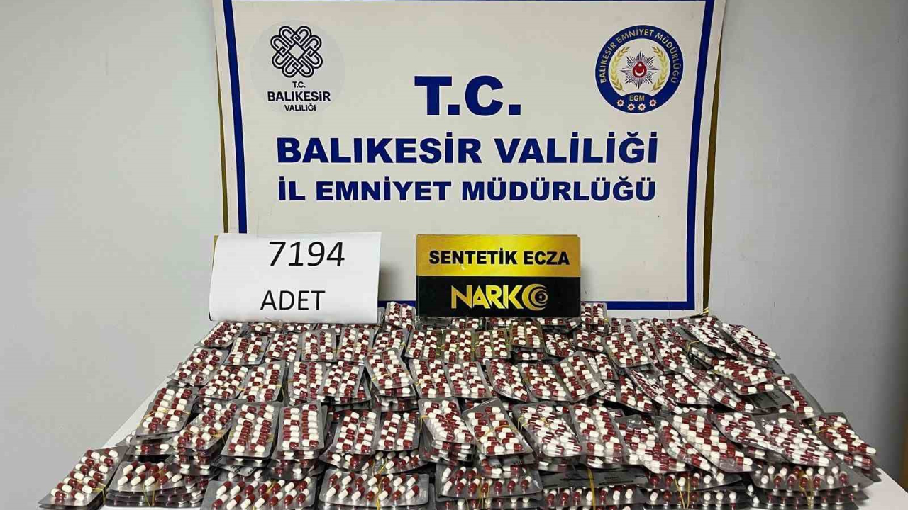 7 bin 194 Adet Sentetik Hap Ele Geçirildi