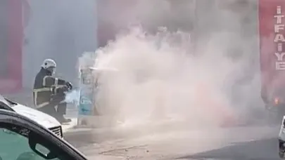 Sıcağa Dayanamayan Trafo Alev Aldı