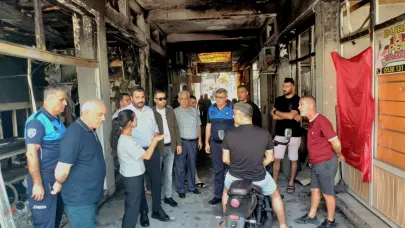 Başkan Vekili Yıldız'dan Balıkçı Pasajı Esnafına Geçmiş Olsun Ziyareti