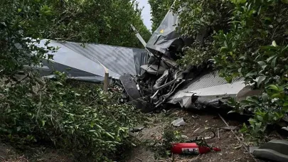 Eğitim Uçağı Düştü! Pilot ve Yolcu Ağır Yaralı