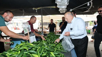 Başkan Demirçalı Yenidoğan Semt Pazarında