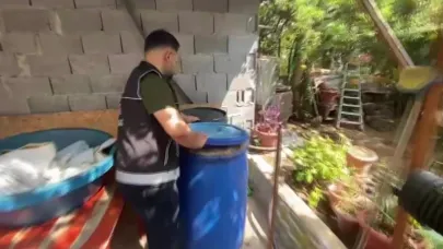 Kaçak İçki Operasyonu:Litrelerce Ürün Yakalandı