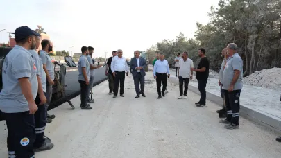 Geçer, Buruk TOKİ’de Süren Asfaltlama Çalışmalarını Denetledi