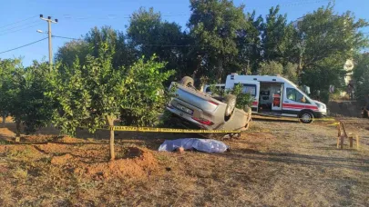 Otomobil Şarampole Devrildi:1 Ölü
