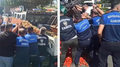 Zabıtadan ''Seyyar Satıcı'' Operasyonu:Ürünler Ziyan Oldu