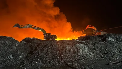 Geri Dönüşüm Fabrikasında Yangın:17 Saat Sonra Kontrol Altına Alındı