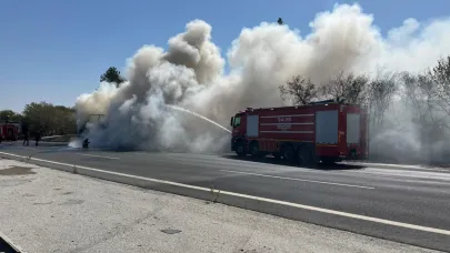 Otoyolda Tır Yangını
