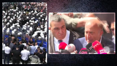 Gürsel Tekin Polis Eşliğinde CHP İl Binasının Önüne Geldi:"Biz Kayyum Değiliz"
