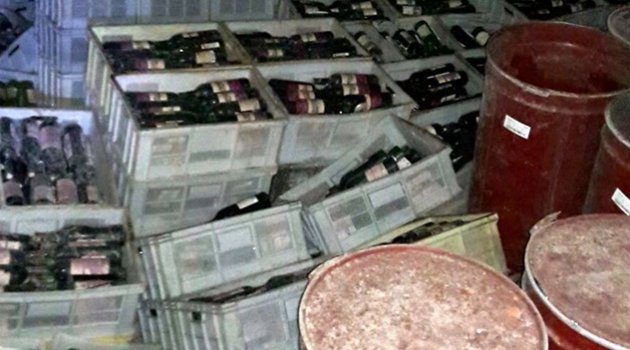 40 bin şişe kaçak içki ele geçirildi