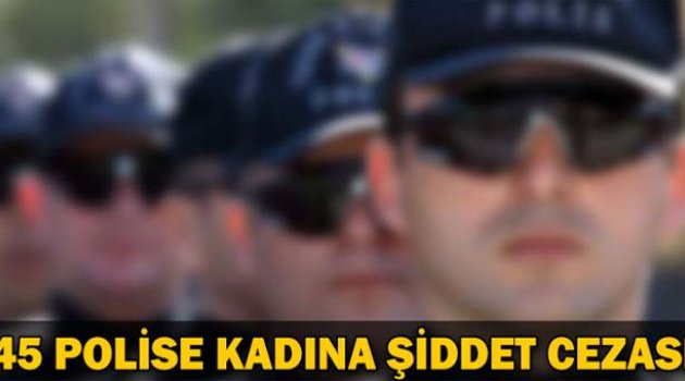 45 polise kadına şiddet cezası