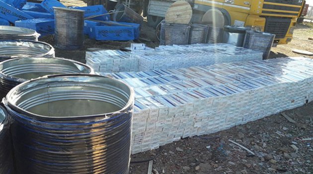 87 bin 500 paket kaçak sigara ele geçirildi