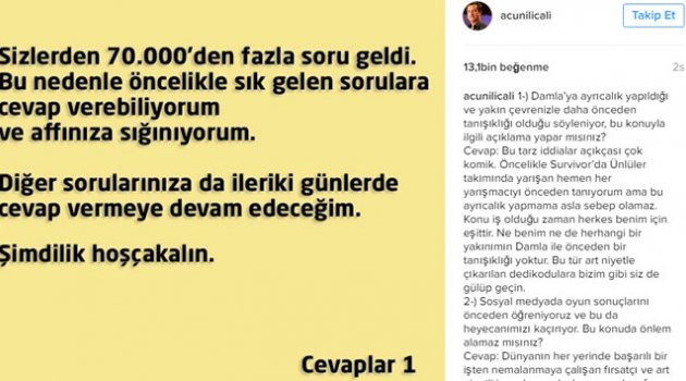 Acun Ilıcalı Survivor ile ilgili merak edilenleri açıkladı