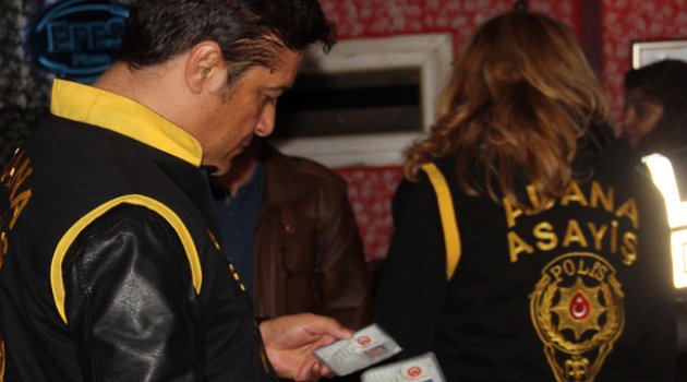 Adana’da 150 polisle barlara operasyon