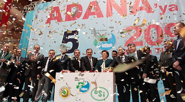Adana’da 209 milyon lira yatırımlı 5 tesisin Temeli eş zamanlı atıldı