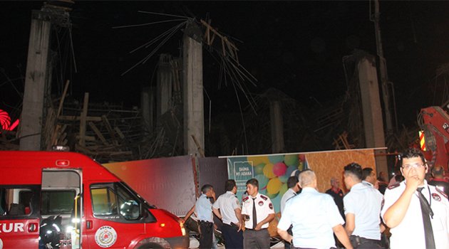 Adana’da bir AVM’nin ek bina inşaatında göçük: 7 yaralı