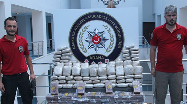 Adana’da piyasa değeri 7,5 milyon olan eroin ele geçirildi
