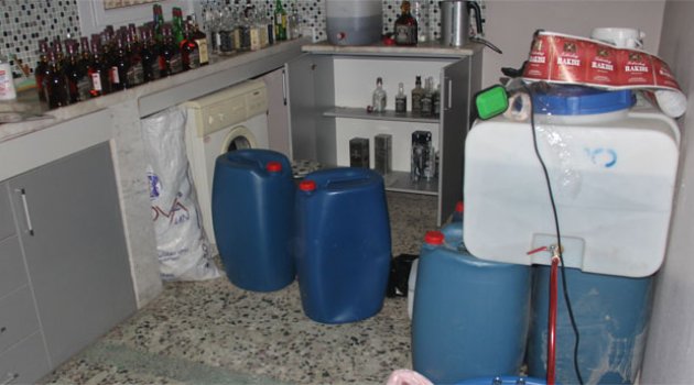 Adana’da sahte içki imalathanesi ortaya çıkartıldı