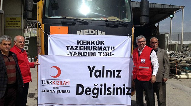 Adana’dan Kerkük’e yardım TIR’ı