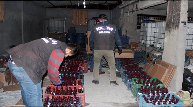 Adana'da yılbaşı arifesi sahte içki operasyonu