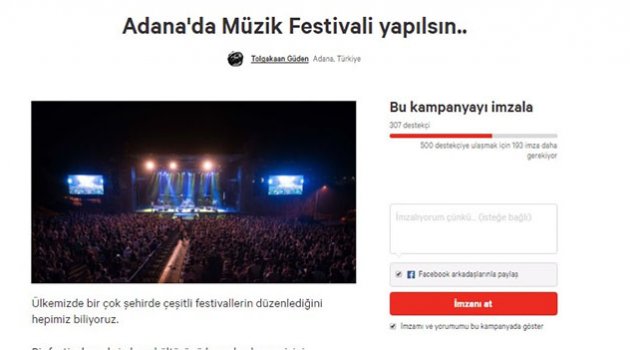 Adanalılar uluslararası müzik festivali istiyor