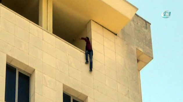 Adliye çatısında intihar girişimi