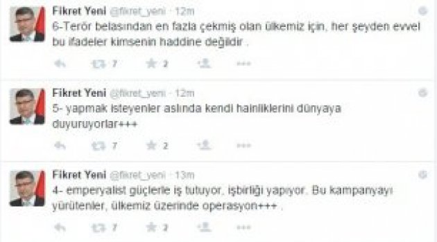 AK Parti Adana İl Başkanı Yeni’den Terörist Türkiye kampanyasına tepki