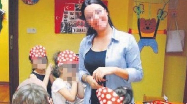 Anaokulu öğretmenini kamera ele verdi