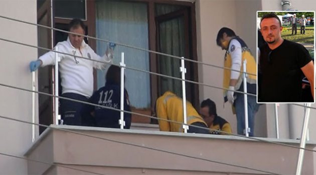 Apartman balkonunda feci kaza