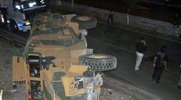Askeri araç devrildi: 13 yaralı