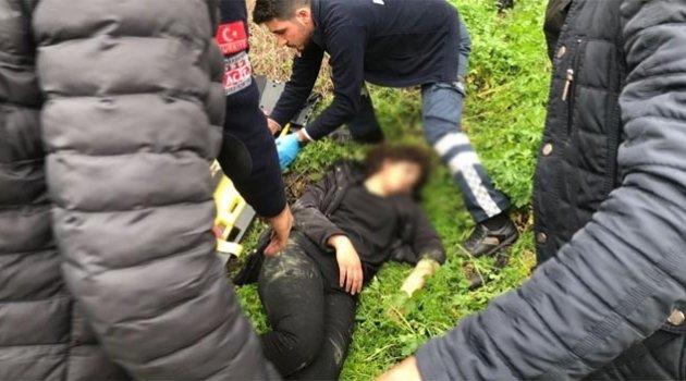 Babasının düştüğü yeri görmek istedi aynı yerden düştü