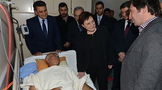 Bakan Sarı’dan, yaralı polise "Geçmiş Olsun" ziyareti