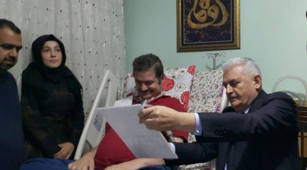 Başbakan Yıldırım ALS Hastası Yasin Asma’yı Evinde Ziyaret Etti
