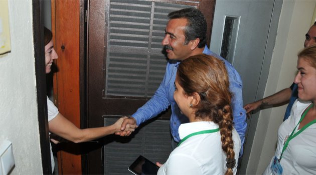 Başkan Çetin’den çat kapı ziyaret