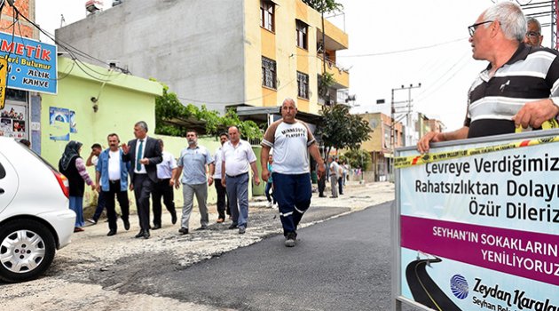 Başkan Karalar asfalt çalışmasını denetledi