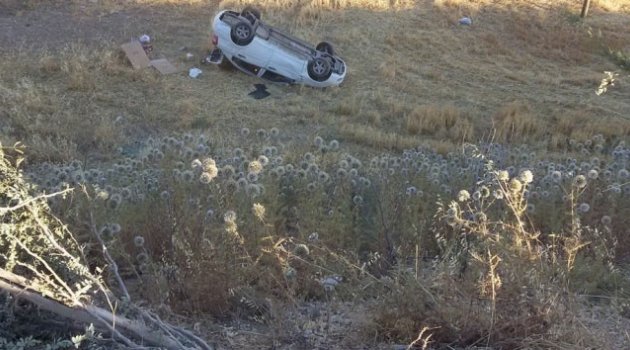 Bayramlaşmaya giderken otomobil takla attı: 6 yaralı