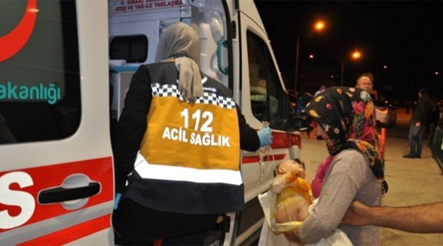 Bebeğin üzerine çaydanlık devrildi