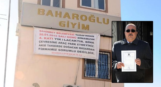 Belediyenin sattığı bina kaçak diye yıkılacak