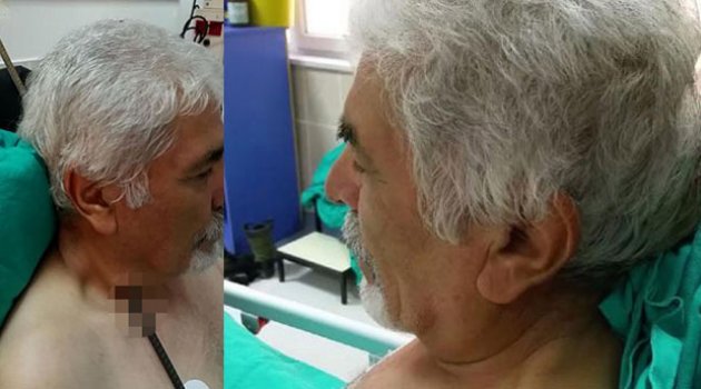 Boynuna 6 metrelik inşaat demiri saplandı