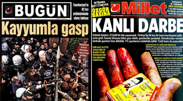 Bugün ve Millet gazetelerinin baskısı durduruldu