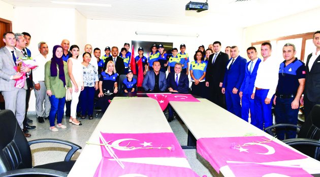 Büyükşehir Belediyesi zabıtalarından Başkan Sözlü’ye ziyaret