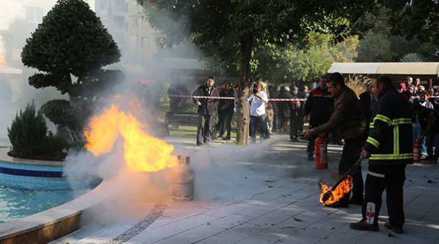 Büyükşehirde yangın tatbikatı