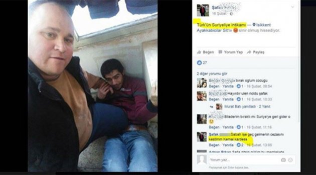 Çalışanın üzerine basarak fotoğraf çekti!