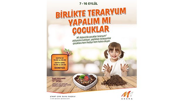 Çocuklar İçin Teraryum Atölyesi M1 Adana'da!