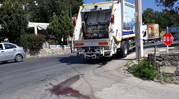 Çöp kamyonunun altında kalan adam öldü