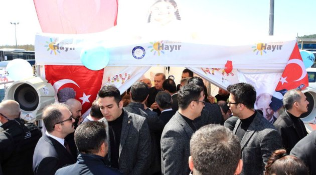 Cumhurbaşkanı 'Hayır' çadırında
