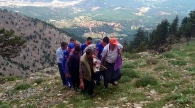 Dağda çoban kurtarma operasyonu