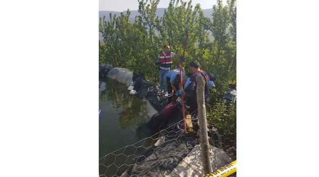 Dinlenirken sulama göletine düşen kadın öldü
