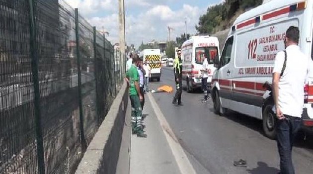 E-5'ten yolun karşısına geçmeye çalışırken canından oldu